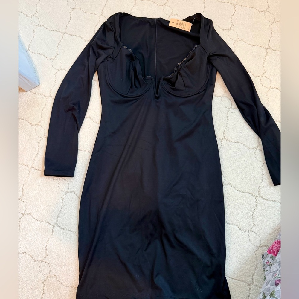 Popilush Long Sleeve Shapewear Dress – Black – Size 1XL – NWT